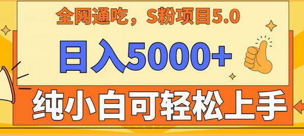 男粉项目5.0，最新野路子，纯小白可操作，有手就行，无脑照抄，纯保姆教学