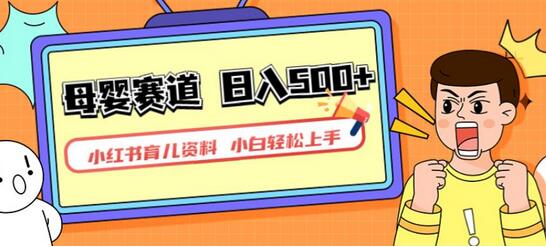 小红书育儿资料，一部手机可操作，多种变现方式，日入500+，私域变现，长期可持续项目