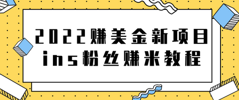 2022赚美金新项目，Instagram粉丝赚米项目【视频教程】