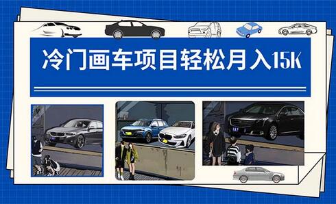 冷门画车项目：月入15K（详细教程+素材+软件）
