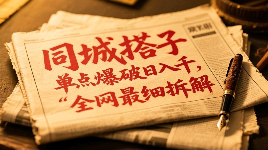同城搭子群19.9单点爆破日入千，搭子组局月入万，全网最细拆解