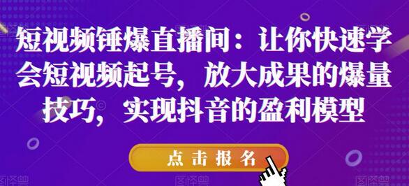 短视频锤爆直播间：让你快速学会短视频起号，放大成果的爆量技巧，实现抖音的盈利模型