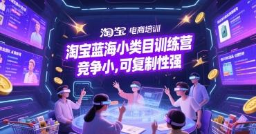 淘宝蓝海小类目训练营， 竞争小，可复制性强