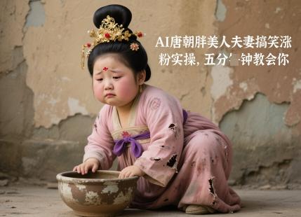 AI唐朝胖美人夫妻搞笑涨粉实操，五分钟教会你