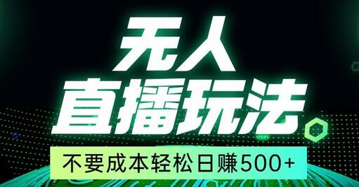 全网首发24年最新无人直播玩法，不需要成本，无需人力，一台电脑24小时为你工作