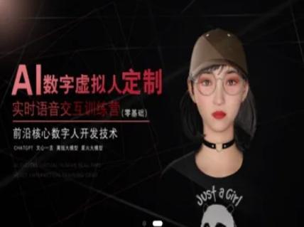 AI数字虚拟人定制，实时语音交互训练营（零基础），前沿核心数字人开发技术