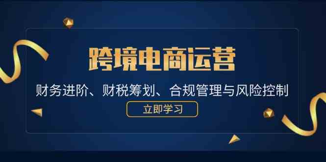 跨境电商运营：财务进阶、财税筹划、合规管理与风险控制