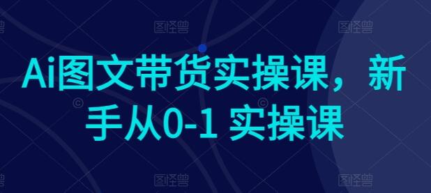 Ai图文带货实操课，新手从0-1 实操课
