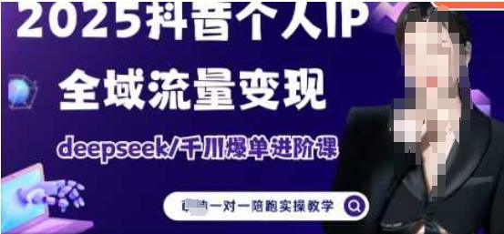 2025个人IP短视频带货(进阶版)全域流量变现，deepseek千川爆单进阶课