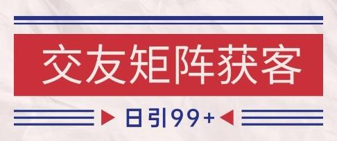 小红书某音交友赛道引流获客 自热矩阵日引200+【揭秘】