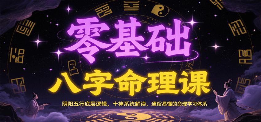 零基础八字命理课：阴阳五行底层逻辑，十神系统解读，通俗易懂的命理学习体系