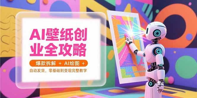 AI壁纸创业全攻略,爆款拆解+AI绘图+自动发货,零基础到变现完整教学