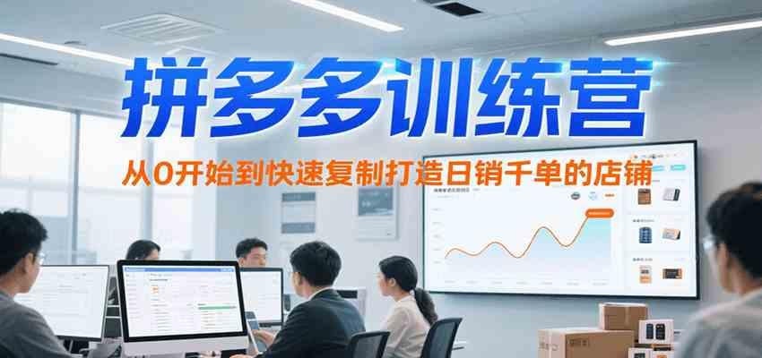 拼多多训练营，从0开始到快速复制打造日销千单的店铺（更新7月）