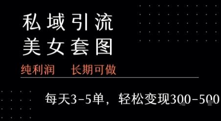 私域卖套图每天3-5单 每单利润99-2张+
