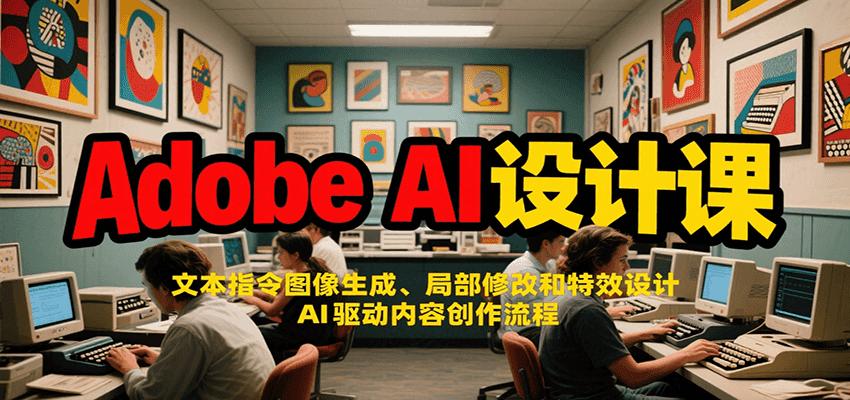 Adobe AI设计课：文本指令图像生成、局部修改和特效设计，AI驱动内容创作流程