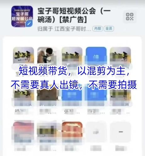 宝子哥头部团队短视频带货，以混剪为主，不需要真人出镜，不需要拍摄【更新8月】